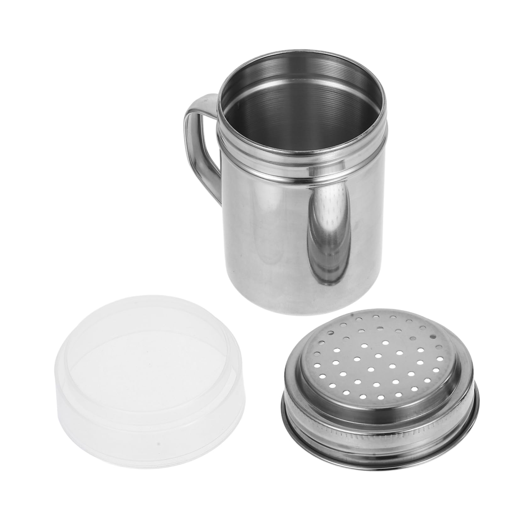 Garneck Stainless Steel Powder Shaker Seasoning Dispenser Fine Holes for Flour Sugar Salt Baking Cooking Easy to Clean