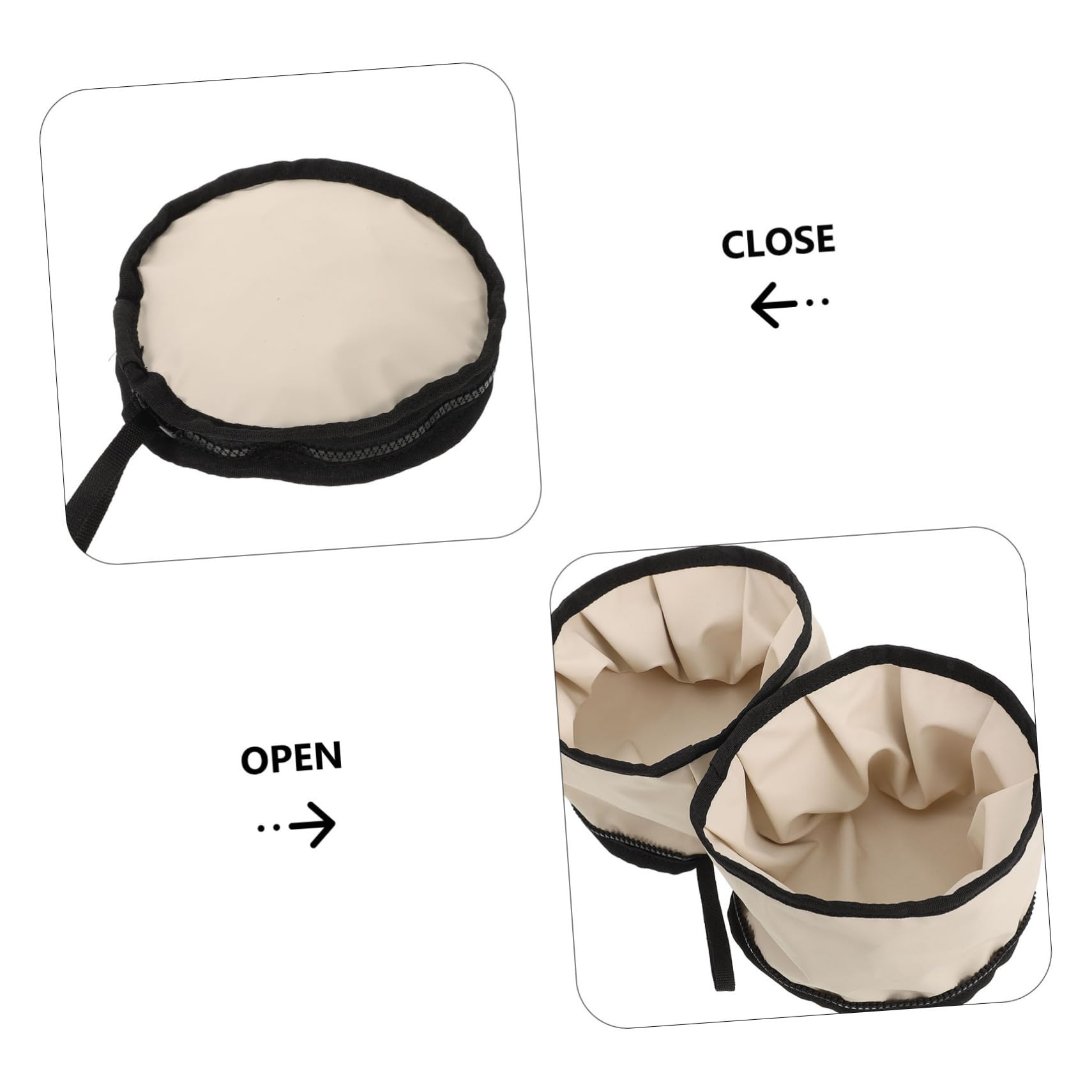 Sosoport Travel-Friendly Dog Bowl Lightweight Oxford Fabric Waterproof Zipper Closure