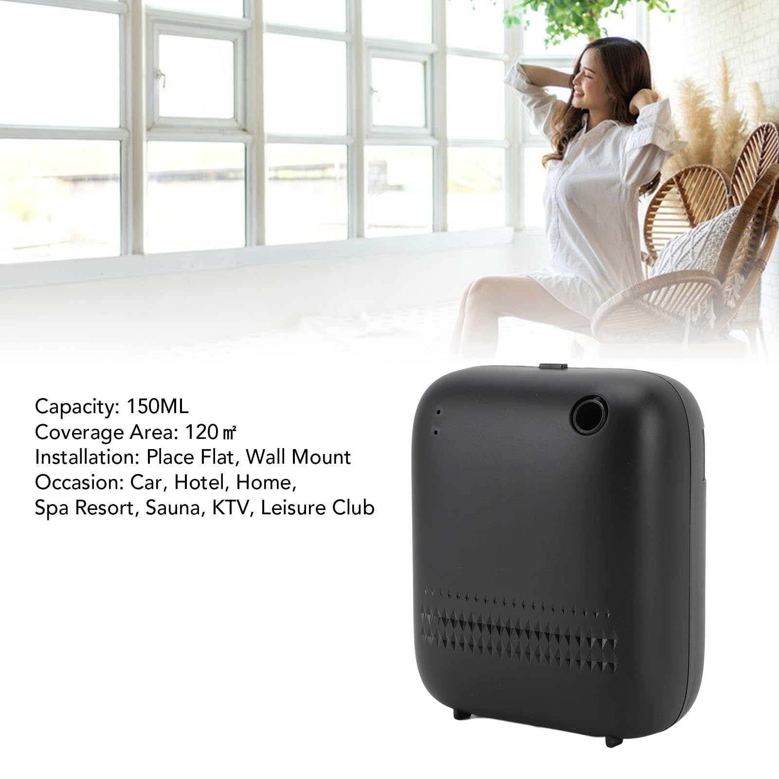 Generic Dyfuzor Olejków Eterycznych Bluetooth Wydajny, Inteligentny Generator Powietrza Zapachowego do Biura Hotelowego 150 Ml Możliwość Montażu na ścianie