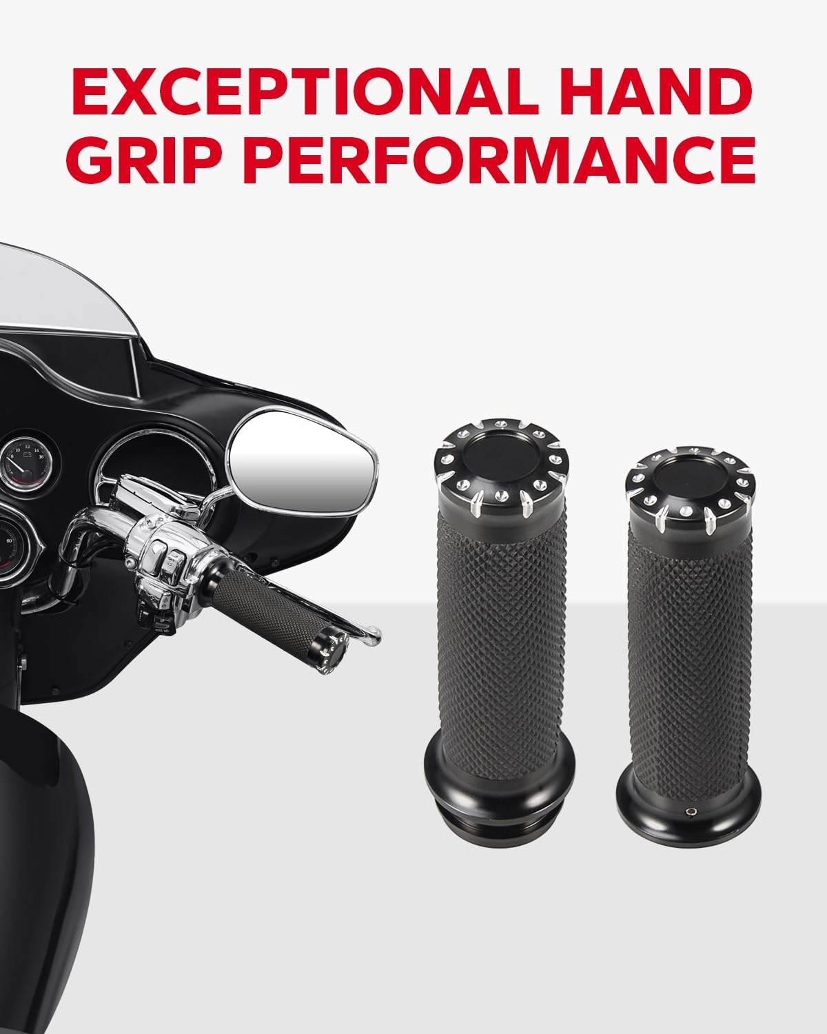 Amazicha Electronic Throttle Hand Grips, 1inch Handlebar Grips Fit for Harley Touring Road Street Glide Road King Softail 2008-2024