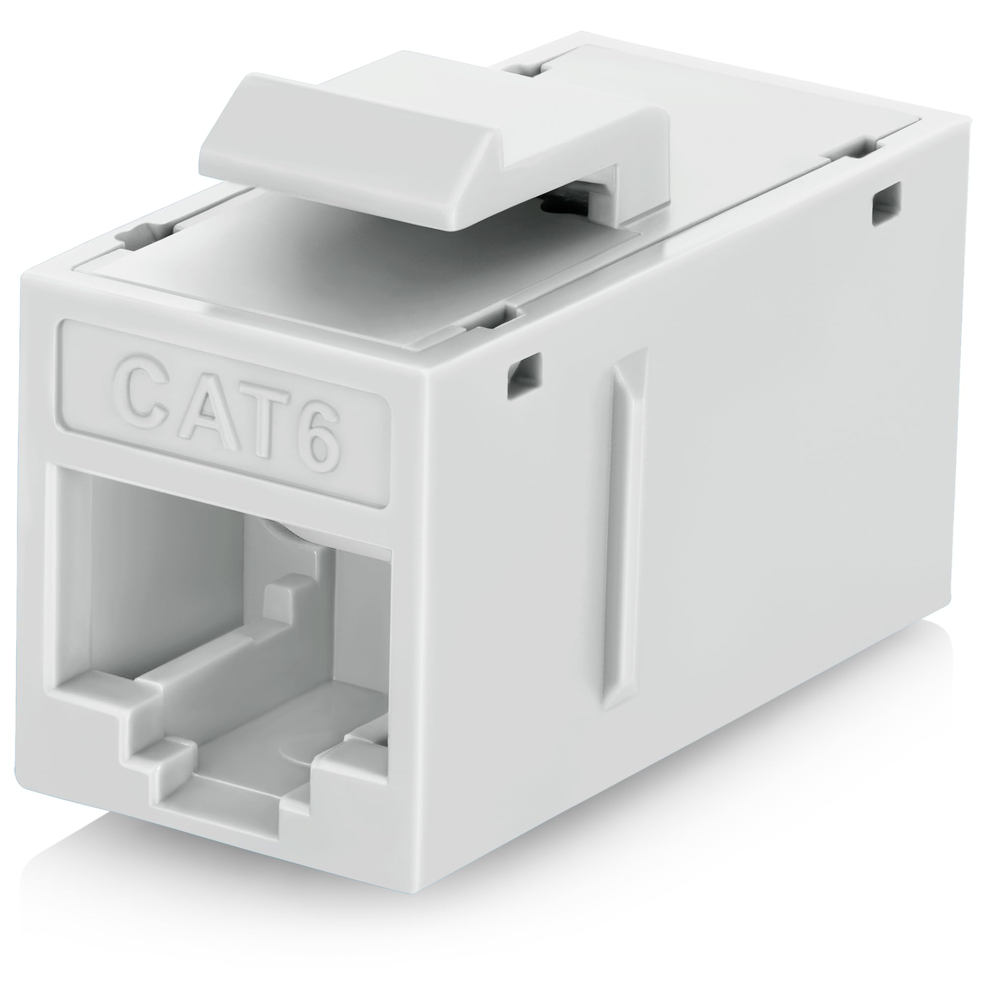 Everest 24-Pack Cat6 RJ45 Keystone Coupler - Female to Female - Cat 6, Cat5e Compatible - White