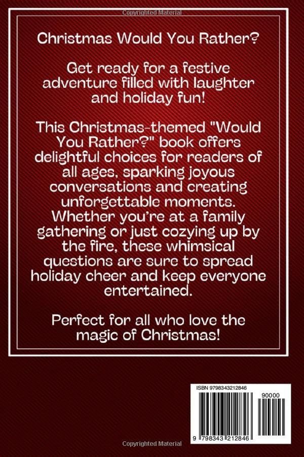 Stocking Stuffers for Teens: Christmas Would You Rather: Book for Kids Ages 8-12 and Teenagers. Perfect Gift for Boys and Girls for Holiday Laughter and Festive Fun (Stocking Stuffers 2024) image 3