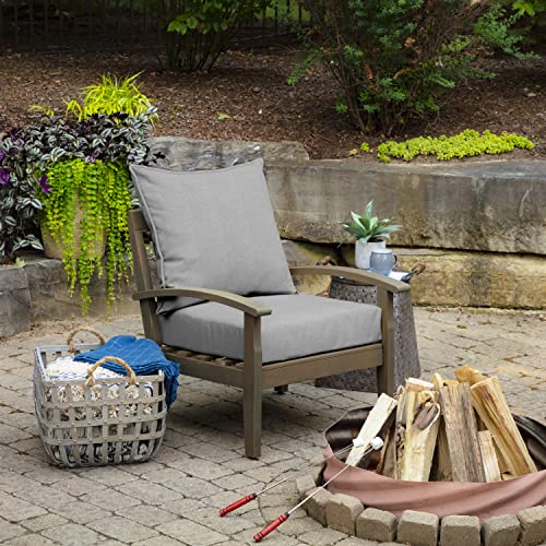 Image of Arden Performance Outdoor Deep Seat Set, 24 x 24, Rain-Proof, Fade Resistant, Deep Seat Bottom and Back Cushion Paloma Woven Texture