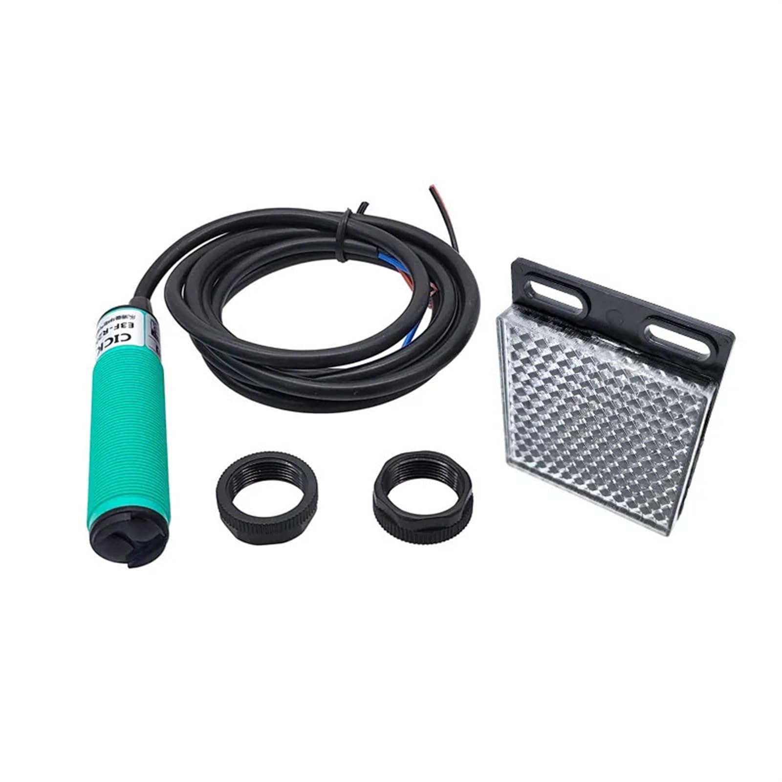 E3F-R2N1 Feedback Reflektierender Fotoelektrischer Schalter NPN PNP DC5-36V Erfassungsbereich 2m Einstellbar NK/N2/P1/P2/Y1/Y2 Infrarotsensor (Color : E3F-R2Y1)
