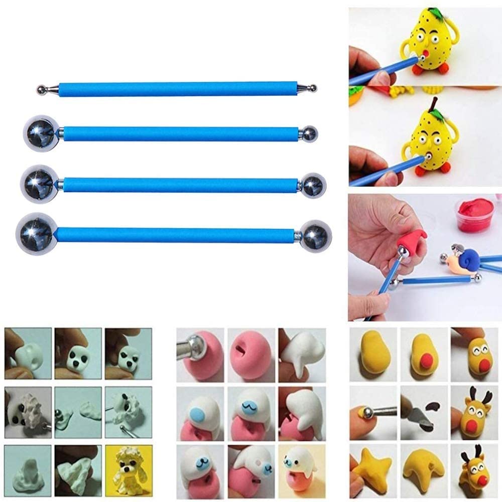 Deziine Modeling Ball Tools - 4 Pcs Stainless Steel -8 Deziine Modeling Ball Tools - 4 Pcs Stainless Steel -8