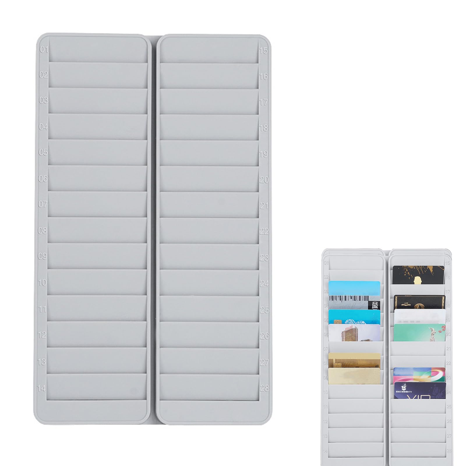 Porte-Badge Horaire, Support Mural Support De Cartes, Tableau d'Organisation De Cartes, Support De Fichier Mural, 28 Porte-Cartes, Hôtel, Maison, Rangement De Cartes De Chambre, Cartes D'Identité