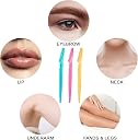 First Beauty Facial Razors for Women - Eyebrow Shaper & Face Hair Remover Blades with Protective Cap - Pack of 12 (Colorful) - Dermaplaning Tool for Smooth & Glowing Skin (Pack of 12) gallery image