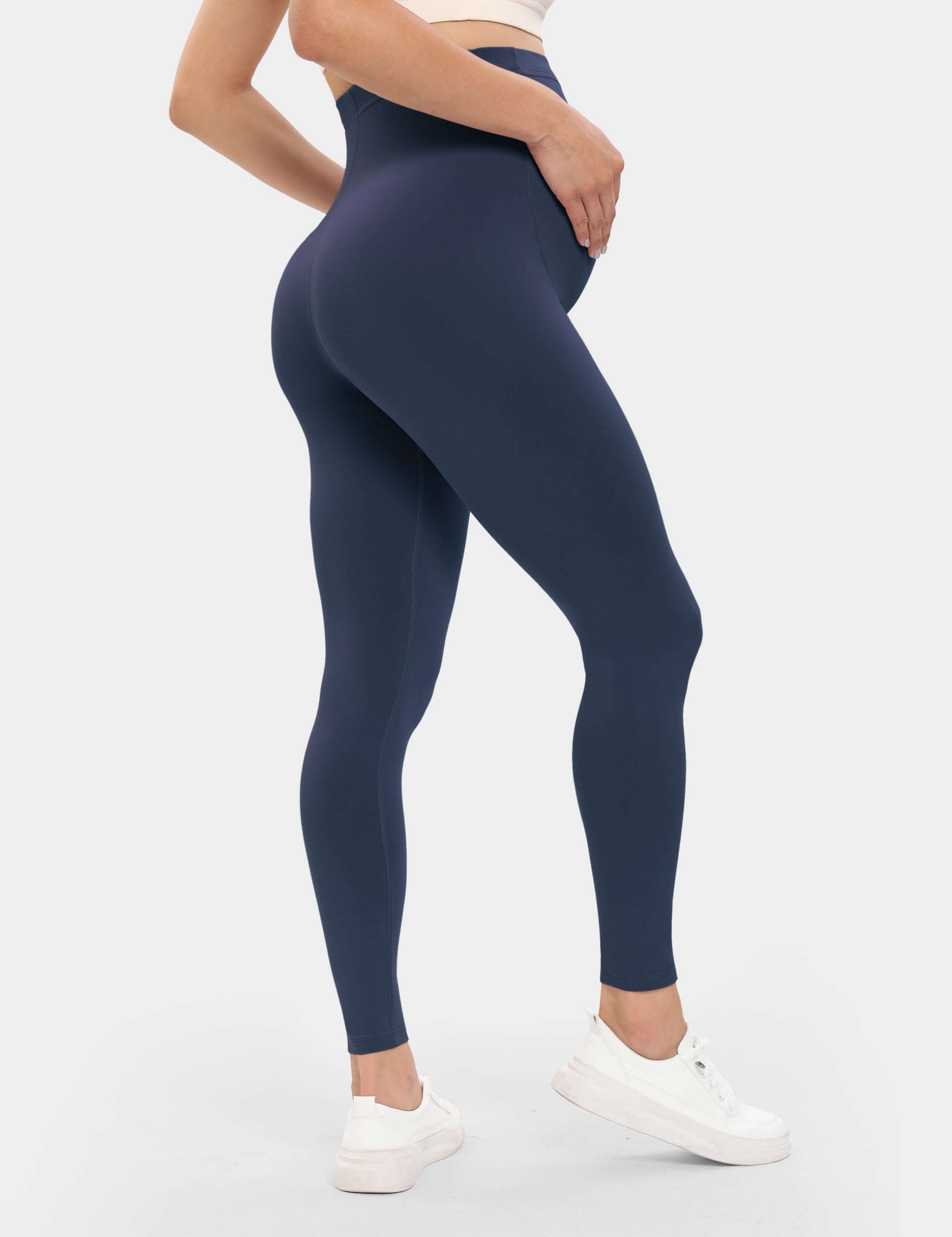 Buttergene Paquete de 4 leggings de maternidad Creamlush para mujer, pantalones de yoga de maternidad, leggings de embarazo, ropa de maternidad