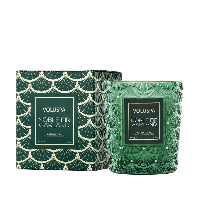 Amazon.com: Voluspa Noble Fir Garland Boxed Candle, 6.5 oz