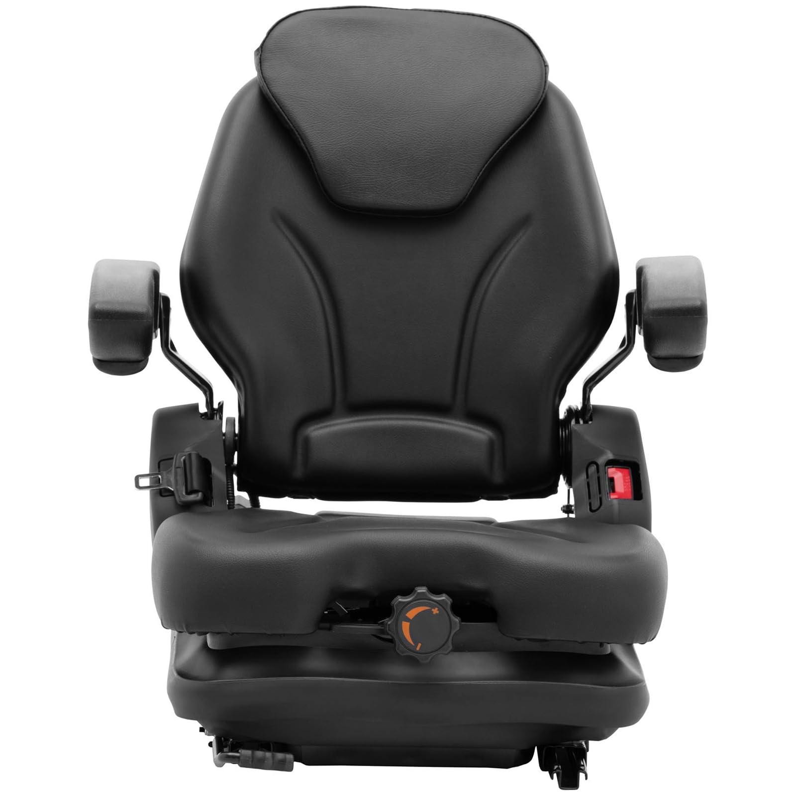 HT-RUNDLE-17 Traktorsitz 46 x 46 cm einstellbar Federung Schleppersitz Traktor Sitz Treckersitz Staplersitz