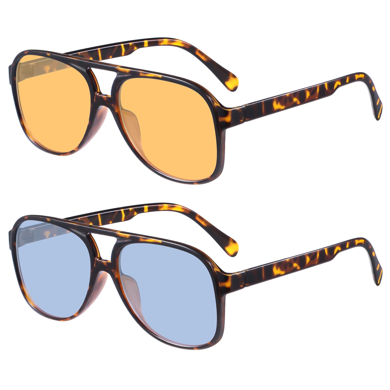 YDAOWKN Retro Aviator Sunglasses for Women Mens Large Frame Classic Vintage 70s Sun Glasses Aviators
