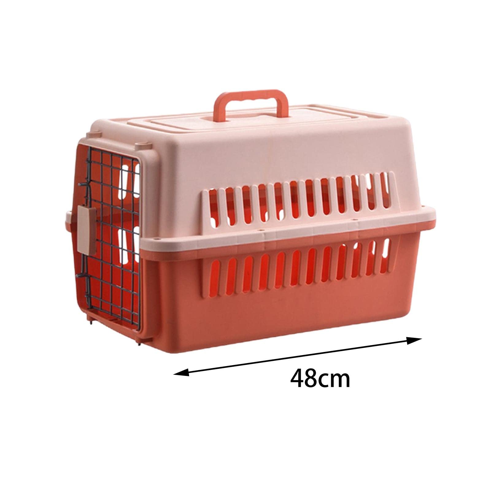 Transportín Portátil para Perros, Organizador de Transporte de Animales, Caja de Suministros para Mascotas, Bolso de Mano, Transportín Rígido para Gat, Naranja