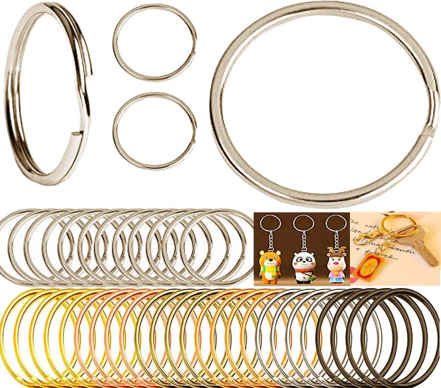 Image of DIY Crafts Pack of 80 Pcs, Key Chain Ring, Metal Key Chain Split Ring for Dog Tag and Keys Organi(Pack of 80 Pcs, Key Chain Ring)