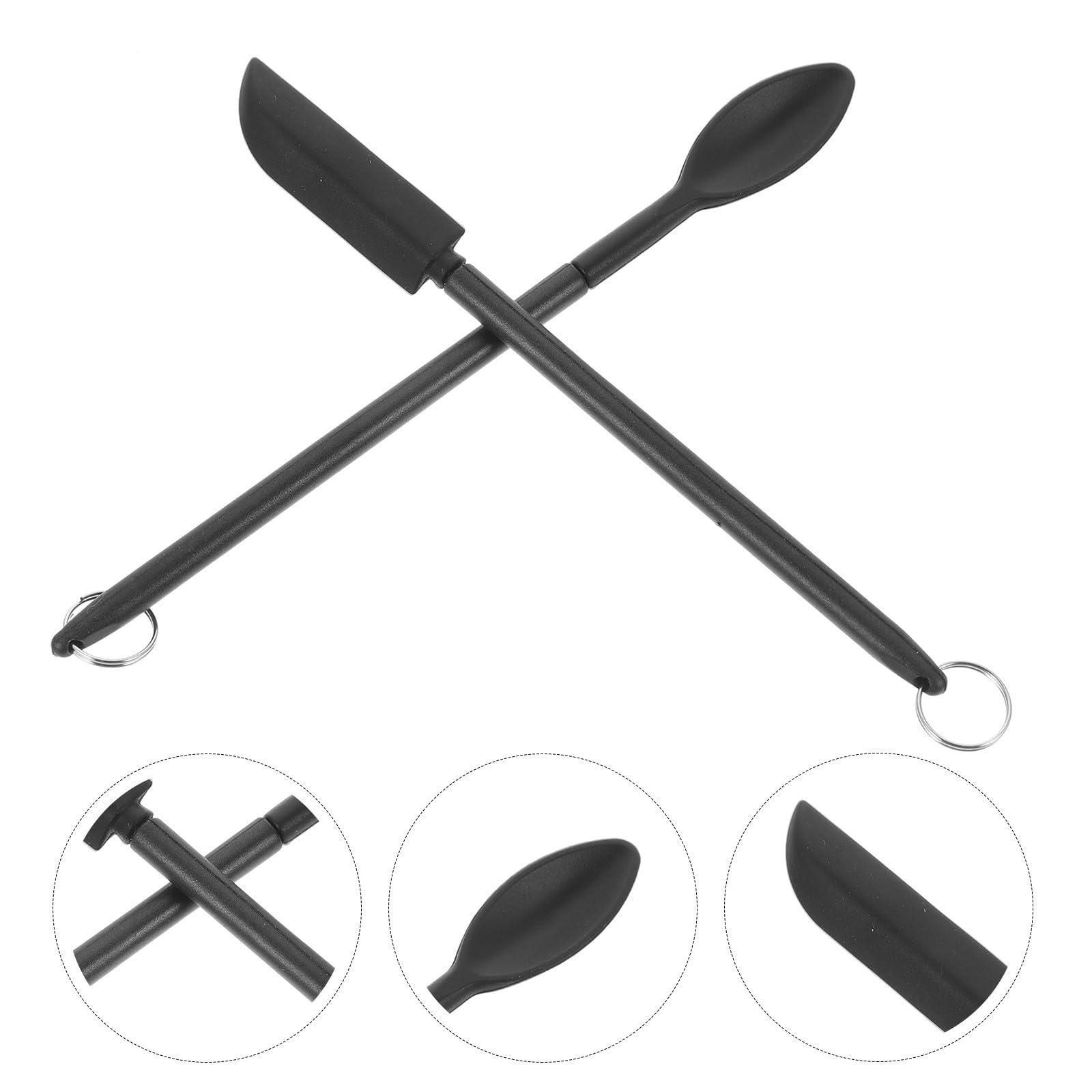Abaodam Mini Spatola in Silicone Nero per Pasticceria Leggera e Facile da Trasportare, per Cucinare e Decorare Dolci Praticità