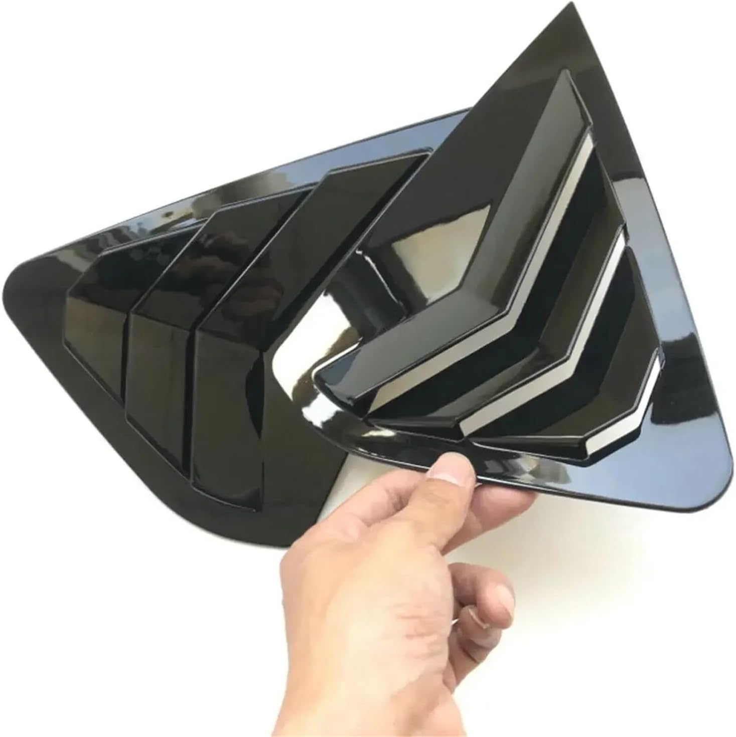 for Nissan Altima Sedan 2013-2018 ABS Plastic Rear Window Quarter Louver Cover Side Vent Trim Car Adhesive Accessories | Gloss Black