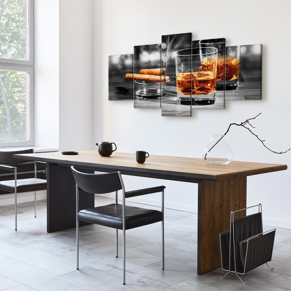 Panneau Acoustique Mural B&D XXL - 225x112.5cm, 5 Parties, Isolation Phonique Et Décoration Abstraite - 7