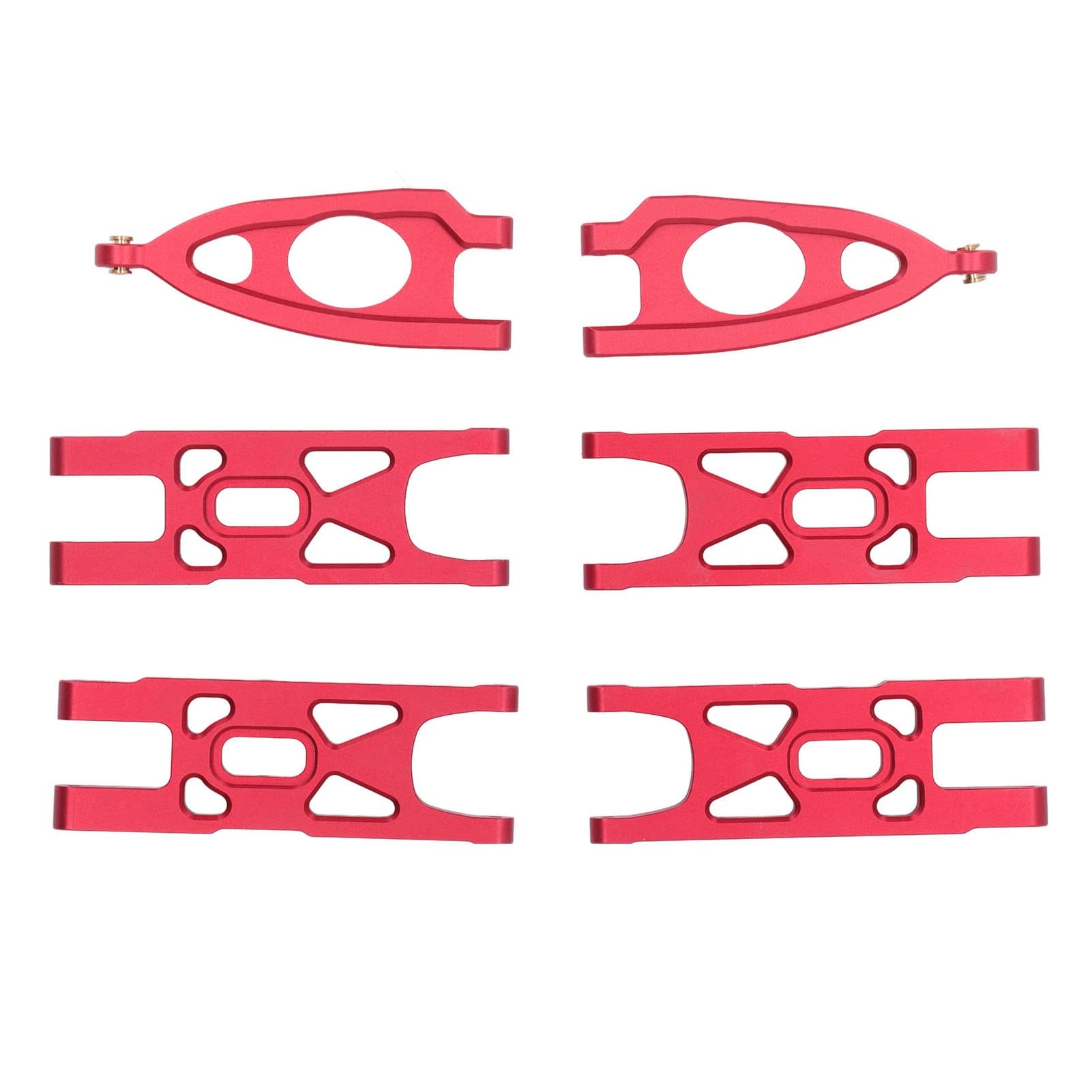 Braccio Di Sospensione Inferiore Anteriore In Lega Di Alluminio, Ricambio Ad Alta Resistenza Per Auto RC 1/10 FS 53633 51805 51806, Colore Rosso (513007R), CNC E Anodizzato