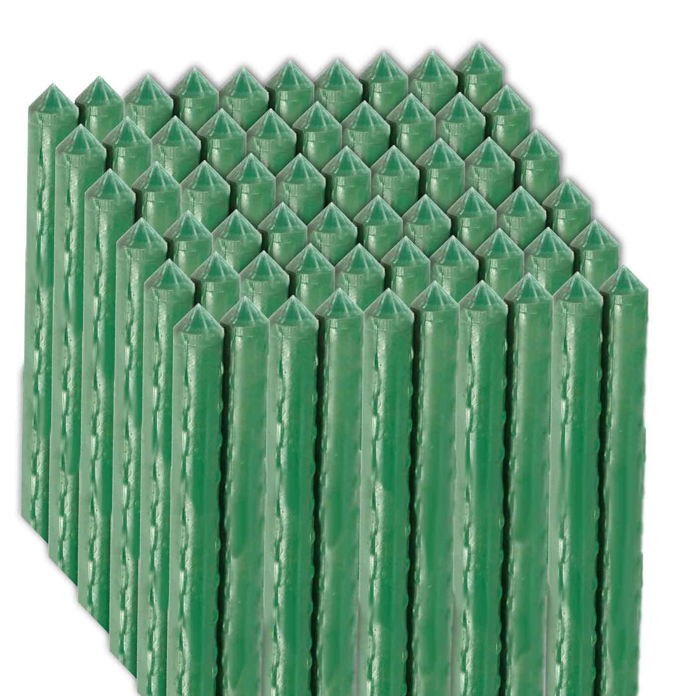 AC – Pack de 60 Tutores de Acero Plastificado para Plantas – Ideal para el Cuidado de Las Plantas – Varilla para el Cuidado de Las Plantas y Arboles – Tamaño a (Ø 1,1 x 180 cm)