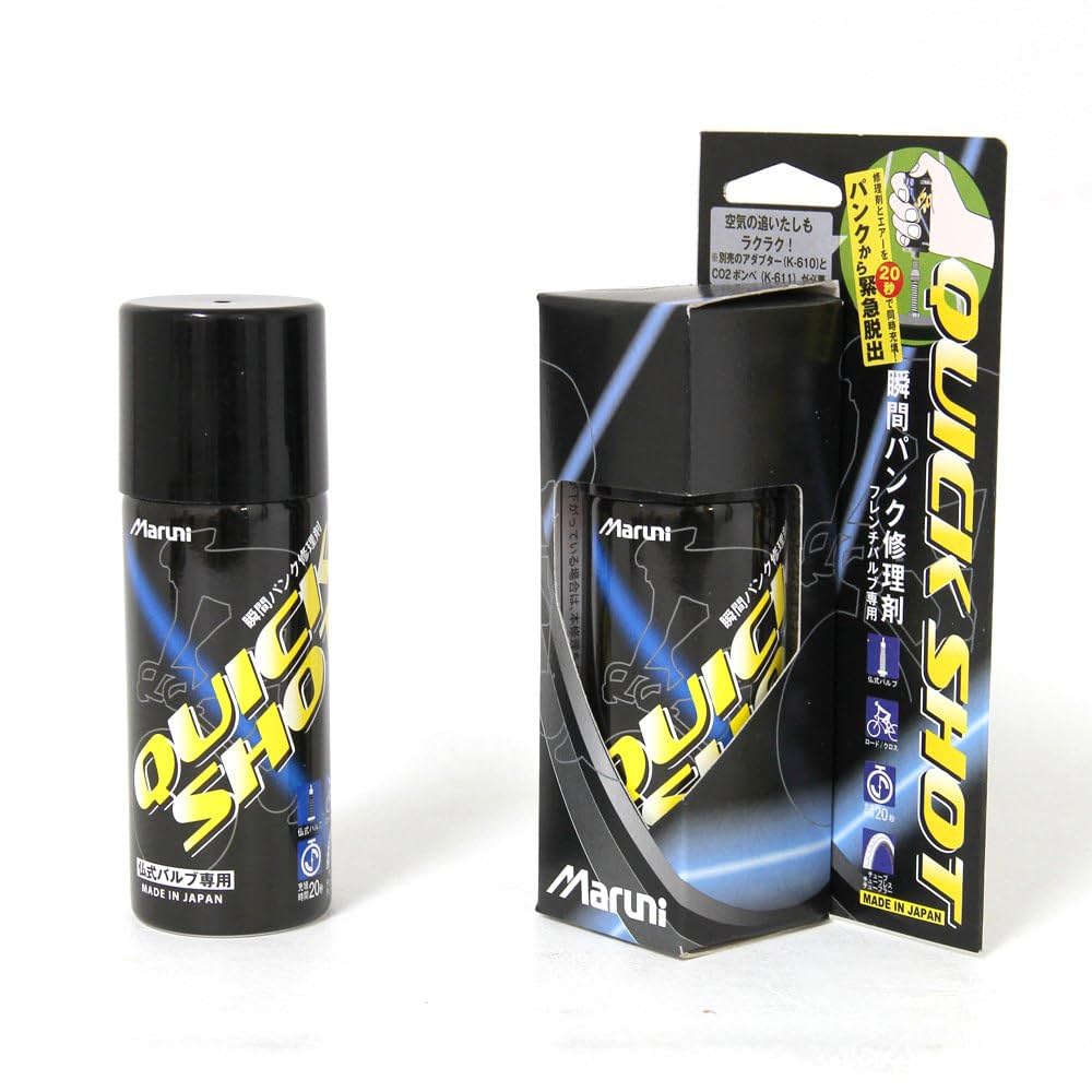 【1箱12個入り】マルニ クイックショット K-600 応急瞬間パンク修理剤 マルニ工業 クイックショット K-600 仏式バルブ用応急瞬間パンク
