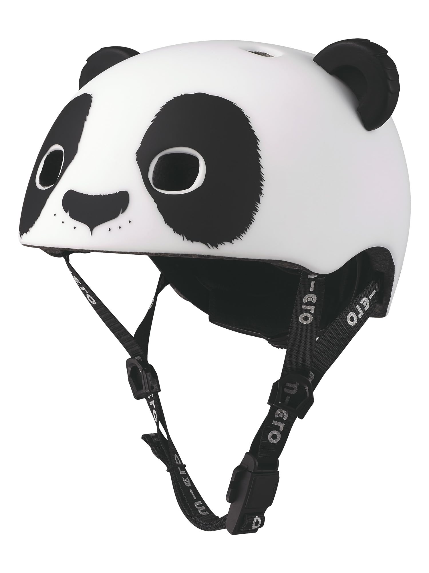 Micro | Casque Panda 3D | Enfants | Finition Mate | Boucle Magnétique/Lumière LED intégrée | 2-5 Ans | Taille XS