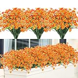 GREENRAIN 6 Bundles Artificial Daisy Flowers Outdoor Fake Flowers for Decoration No Fade Faux Plasti