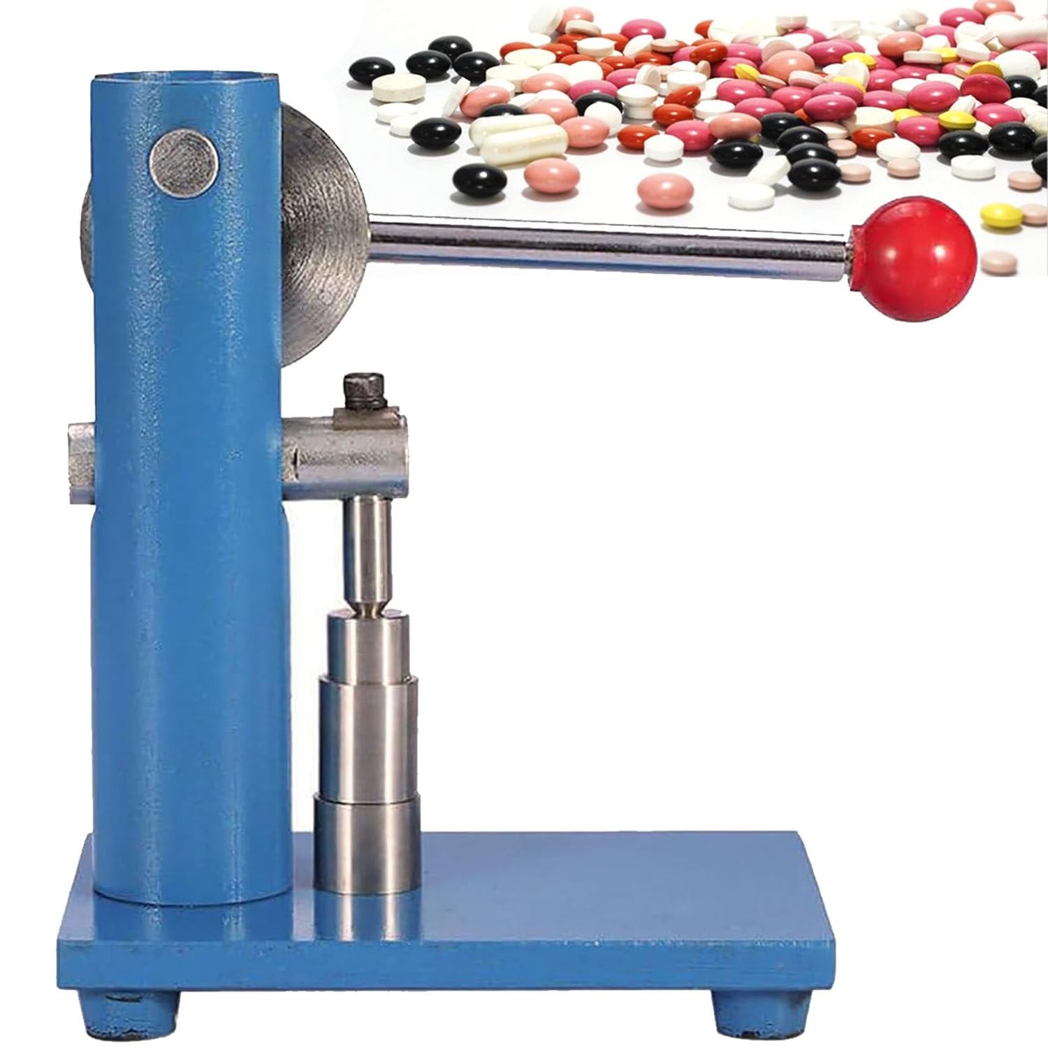 Prensa de tabletas de Palanca, Herramienta para tableteado, máquinas para prensar tabletas, para ácido benzoico de Laboratorio, muestras de carbón y Polvo de Medicina Occidental,12mm