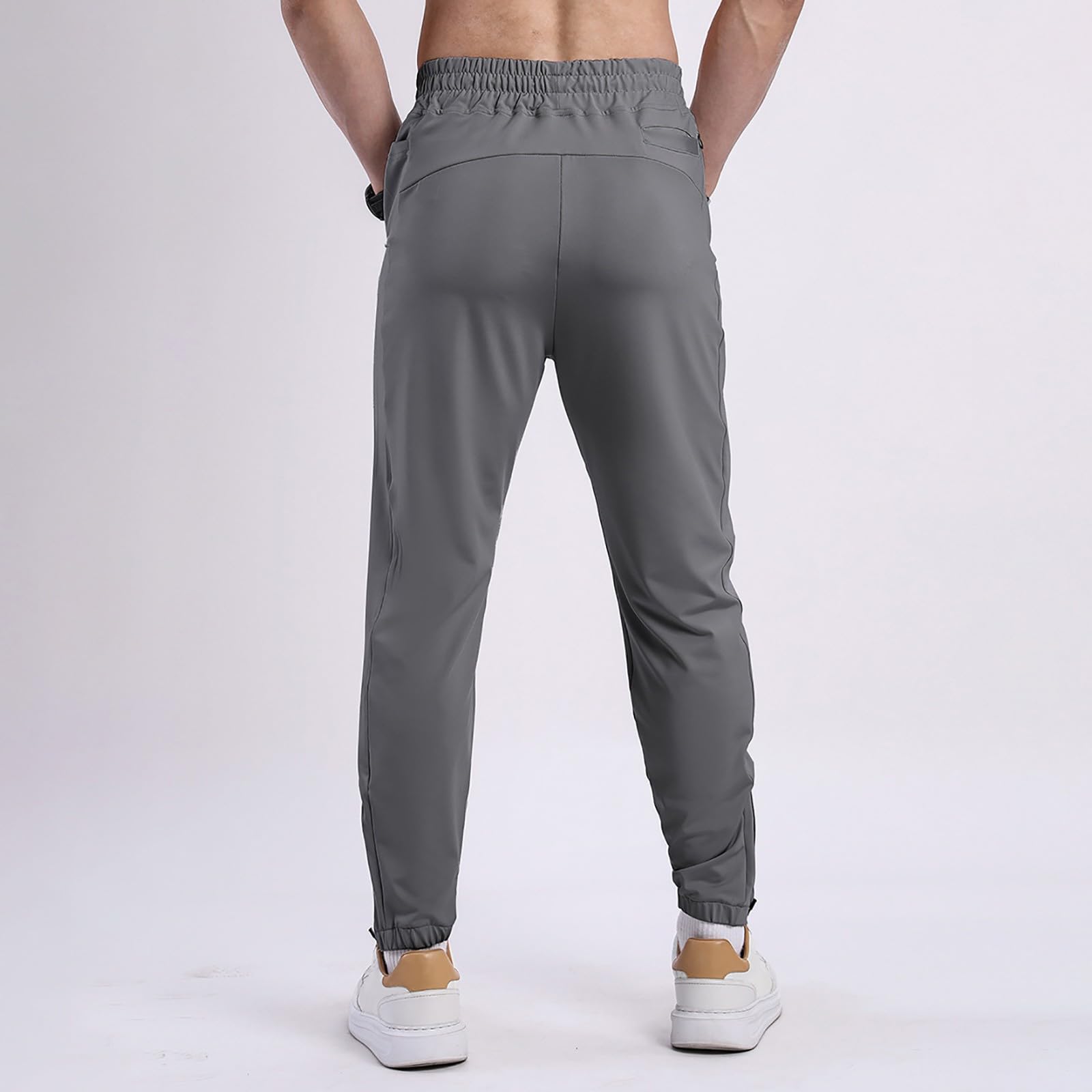 Generisch Pantaloni da corsa da uomo, traspiranti, per il tempo libero, elasticizzati, ad asciugatura rapida, da allenamento, da trekking, funzionali