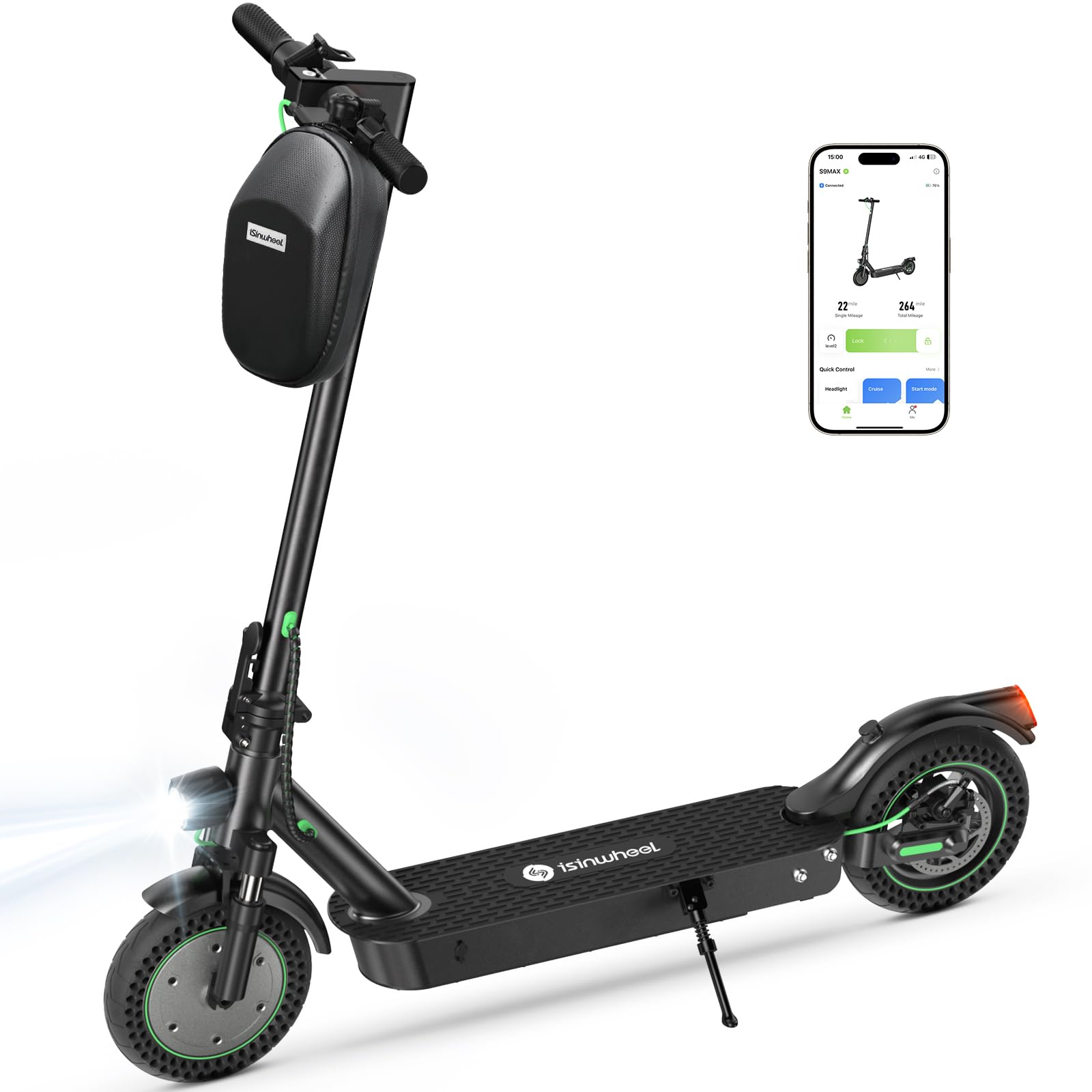 isinwheel Electric Scooter Adults, 22-37 Miles Long Range, 21-28 MPH Max Speed, 1000/800/500W Motor Escooter for Adults Commuting, Foldable E-Scooter with Turn Signal & Dual Shock AbsorbersGlobal Recycled StandardGlobal Recycled StandardGlobal Recycled Standard