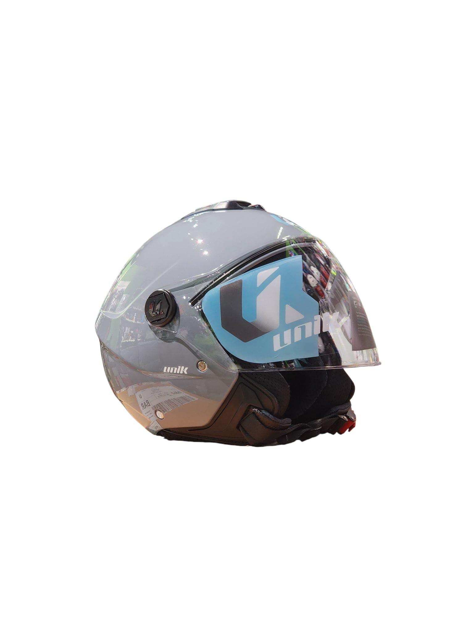 SpiritMoto unik Casco Moto Jet Abierto Motocicleta Scooter Ciclomotor Hombre/Mujer Airflow Cierre Micrométrico Desmontable Homologado - nardo grey TALLA L