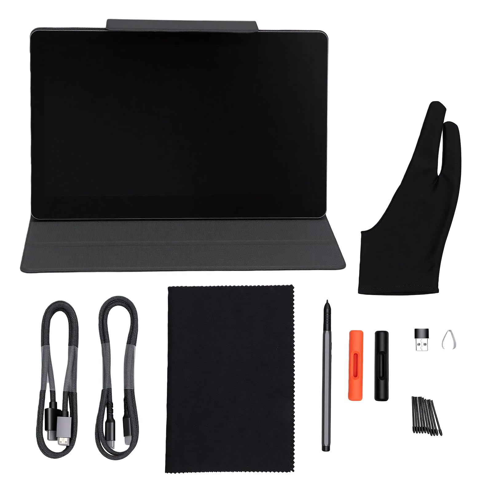 Diyeeni Tablet Graficzny P120T 11,6 Cala, Monitor Graficzny z 16384 Poziomami Ciśnienia, 120% SRGB, Sterowanie Dotykowe, 5080LPI, do Rysowania, Malowania, Projektowania i Nauczania
