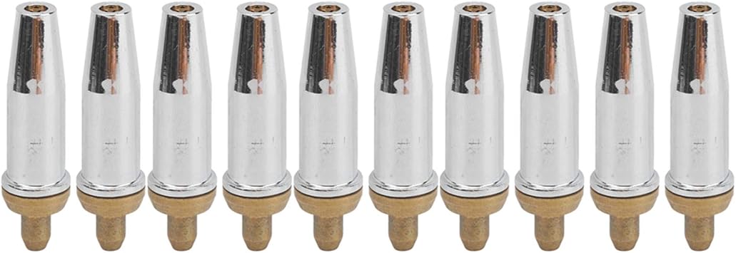 10 Pieces CNC Machined Components - Gas Cutting Nozzle Tips for and Acetylene Machine Sleeve Type Torch Head, Stainless Steel with Mirror Chrome Plating, Model G07-303. 3#