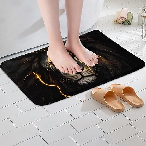 Vista 75 de Erosebridal Alfombras de baño azul marino para decoración de ducha, tapete de baño retro teñido anudado, tapete de puerta de vellón de acuarela