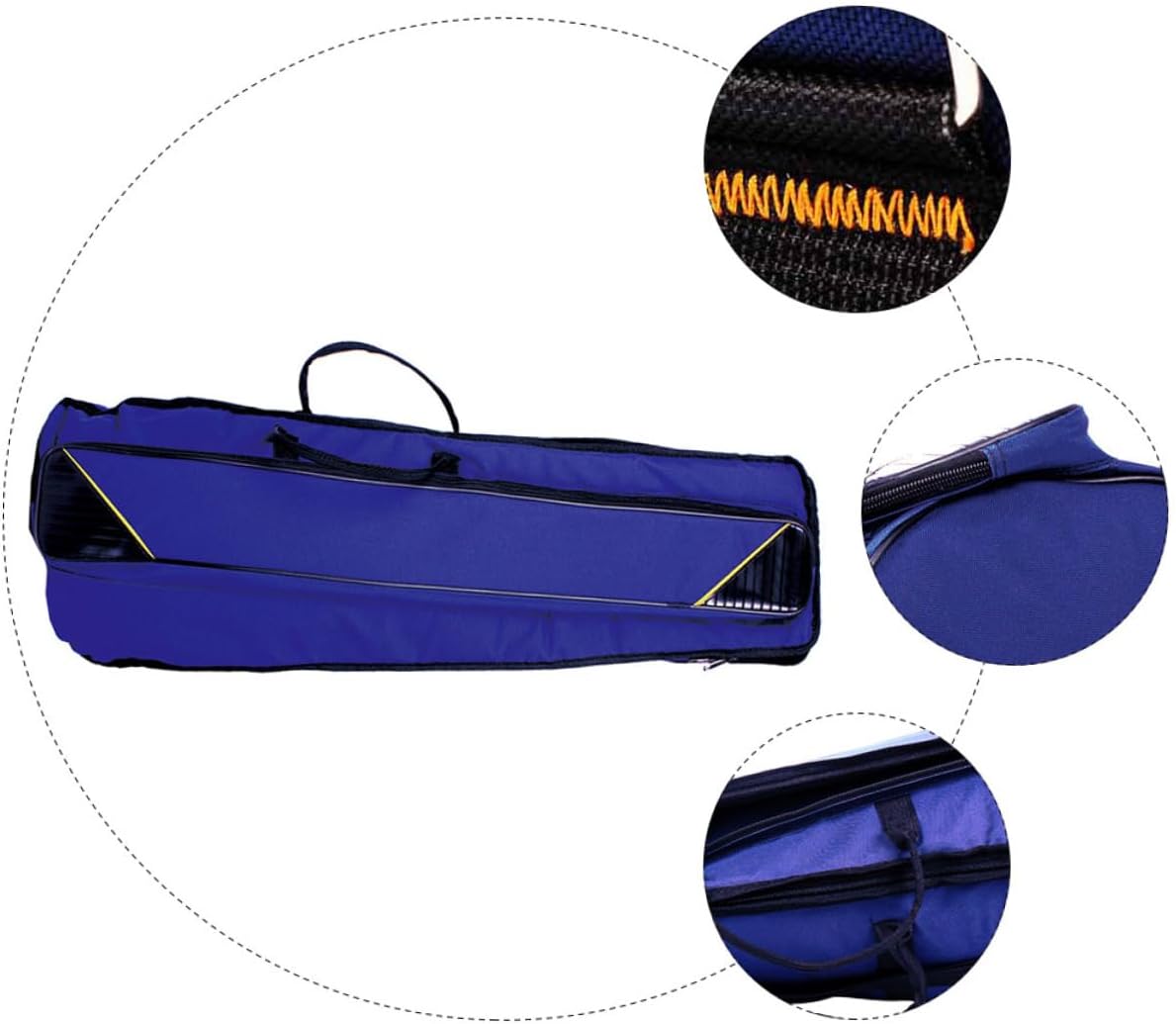 Healifty Oxford Cloth Trombone Bag with Shockproof High-density Cotton Padding Double Shoulder Straps Large Capacity Storage Case for Musical Instrument Accessories