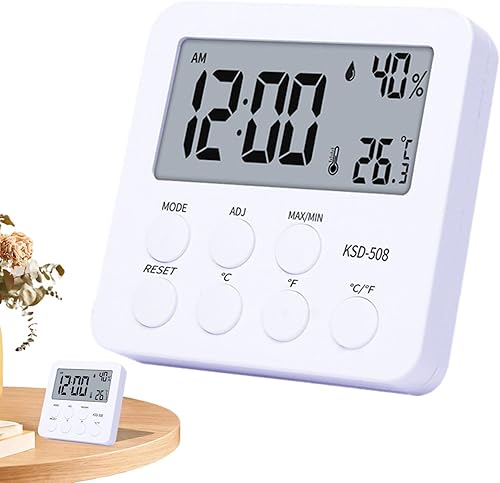 Termómetros de habitación para interiores | Termómetro higrómetro digital LCD, termómetro de temperatura ambiente, monitor de temperatura ambiente