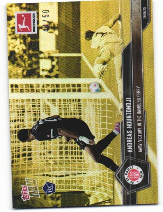ANDREAS HOUNTONDJI 2025-26 Topps Now Bundesliga #11 GOLD FOIL PARALLEL Rookie Soccer Card Numbered to Only 50 Made! RC FC St. Pauli Benin