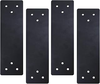 JUNANAOZH 4pcs 3x10 Heavy Duty Steel Flat Mending Plates with Holes - Straight Brackets for Truss Framing & Wood Repairs