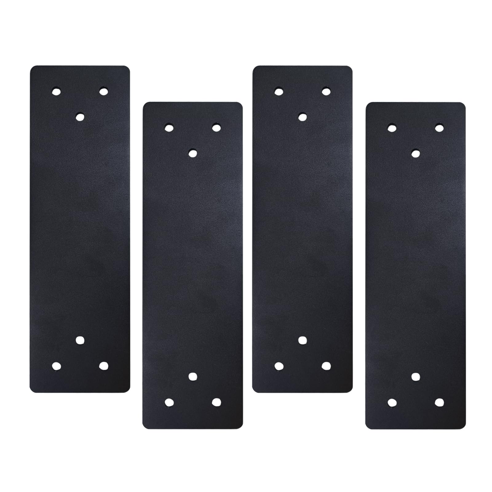 4 placas de reparación planas de acero recto de 3 x 10 pulgadas con agujeros, soportes de unión, soportes de conexión, correa en I. Placa de metal con agujeros, placa plana recta para marco de