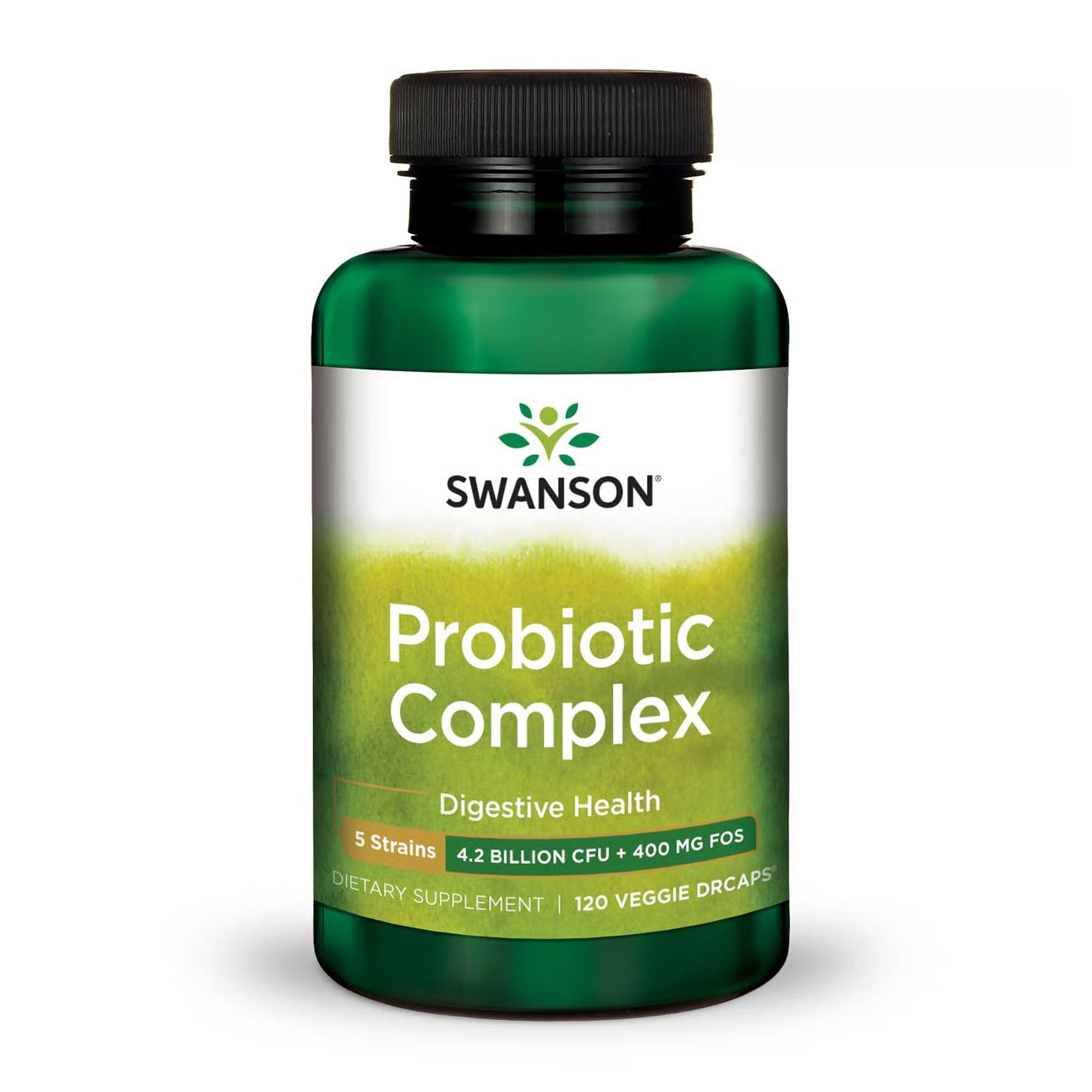 Swanson Probiotic Complex 4.2 Billion CFU, 120 Veg DRcaps 120 Count (Pack of 1)
