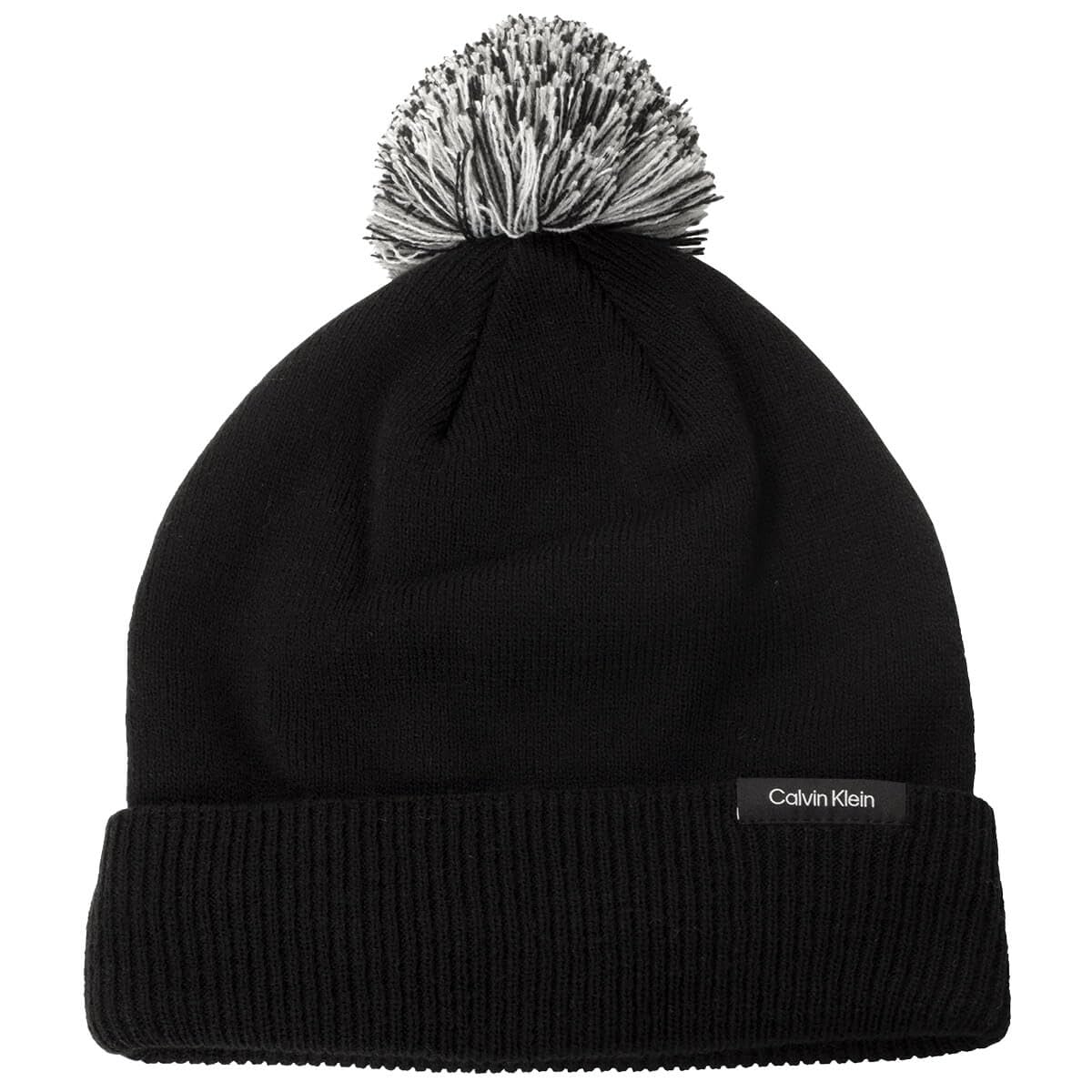 Calvin Klein Mens Linden Bobble Cosy Warm Hat - Black - One Size