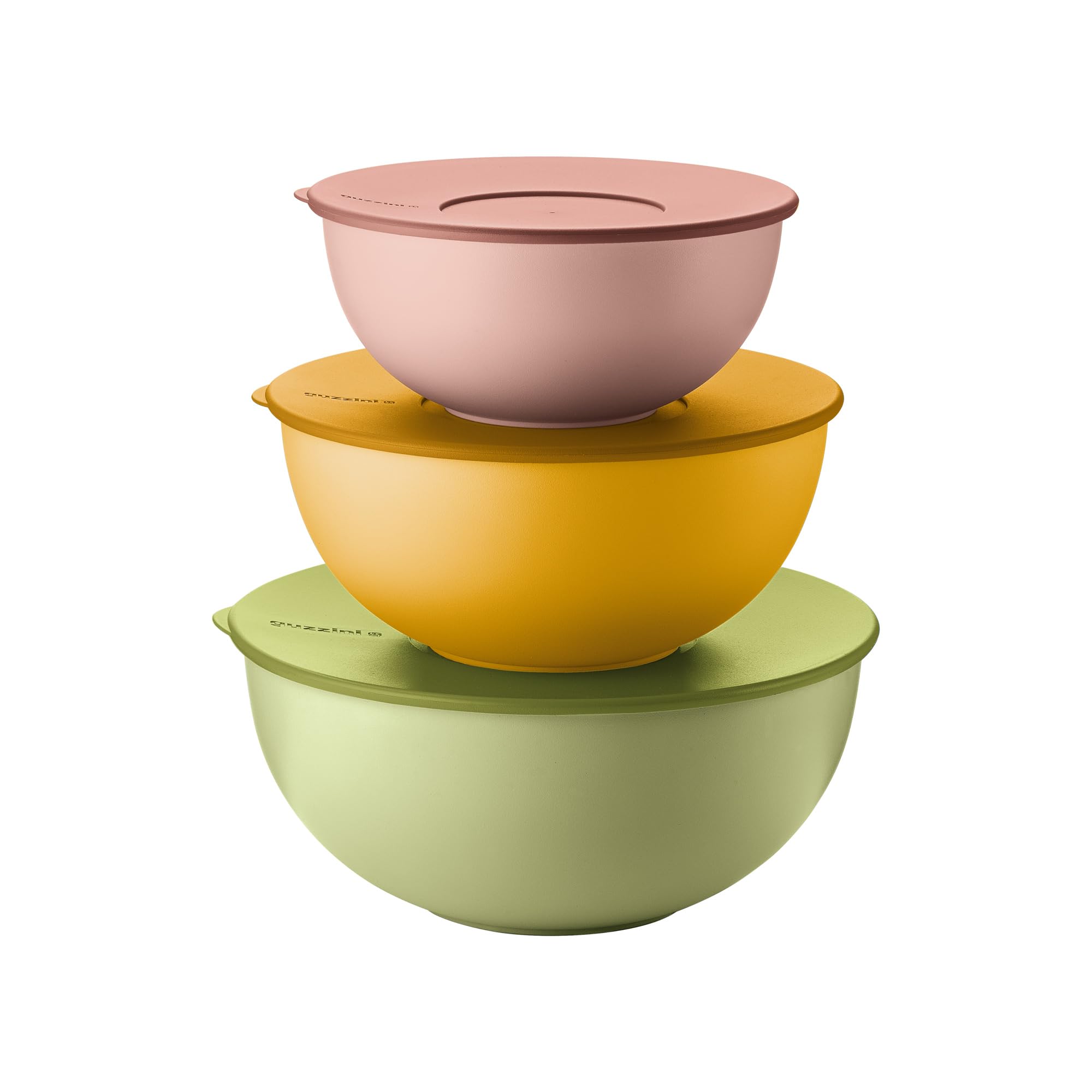 Guzzini -SET 3 CONTENITORI C/COPERCHI EVERYWHERE BIO Colori decori vari