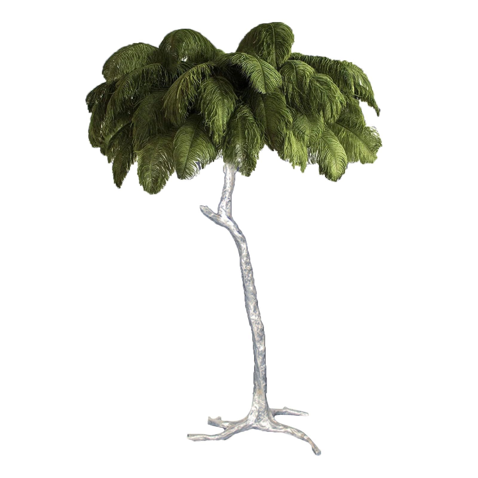 Lámpara de pie elegante con plumas para decoración de interiores 8
