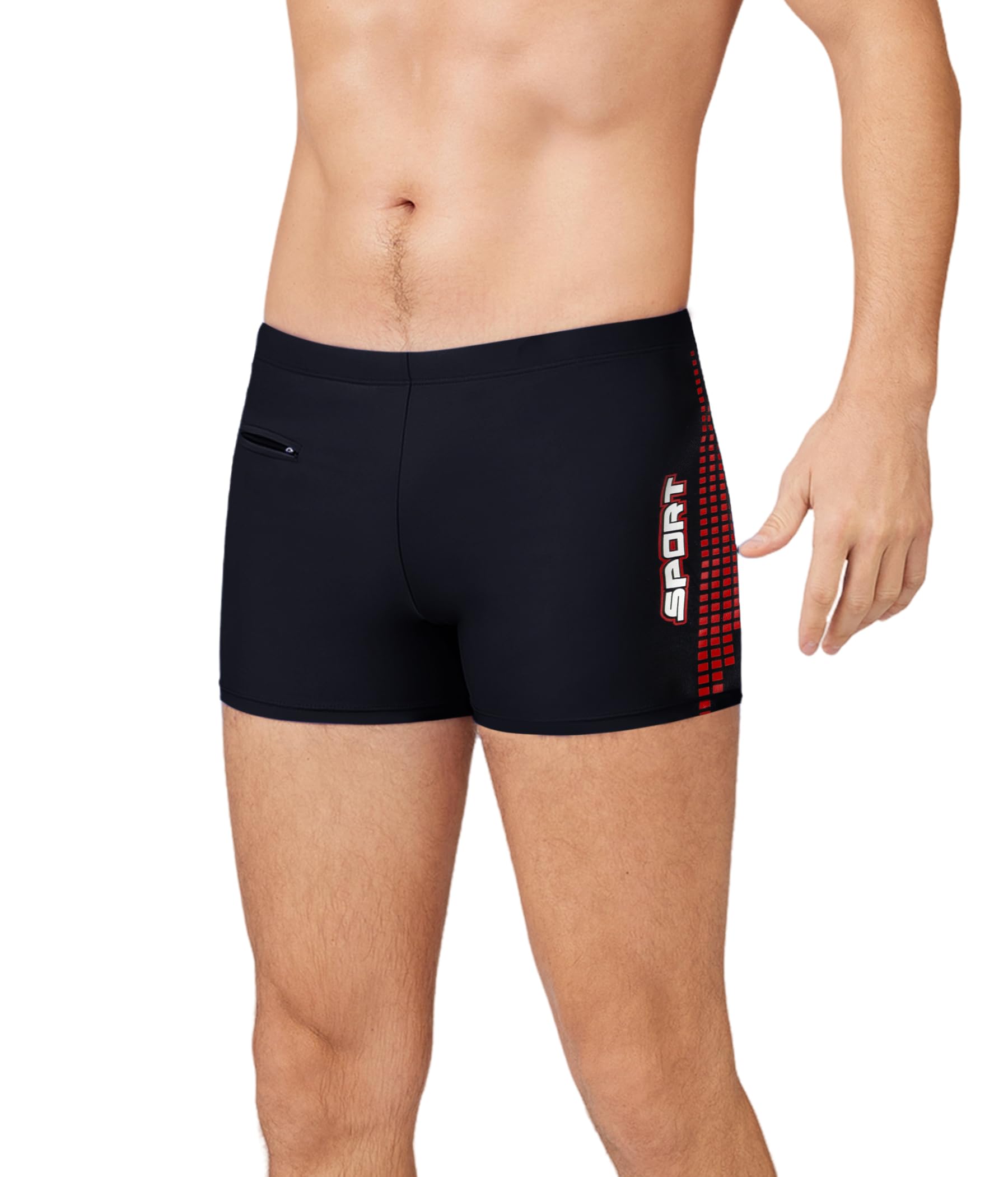 Men's Swimming Shorts Sports Swimwear Quick Drying Men's Swimwear Trunks Swimming Trunks Pants-image-31