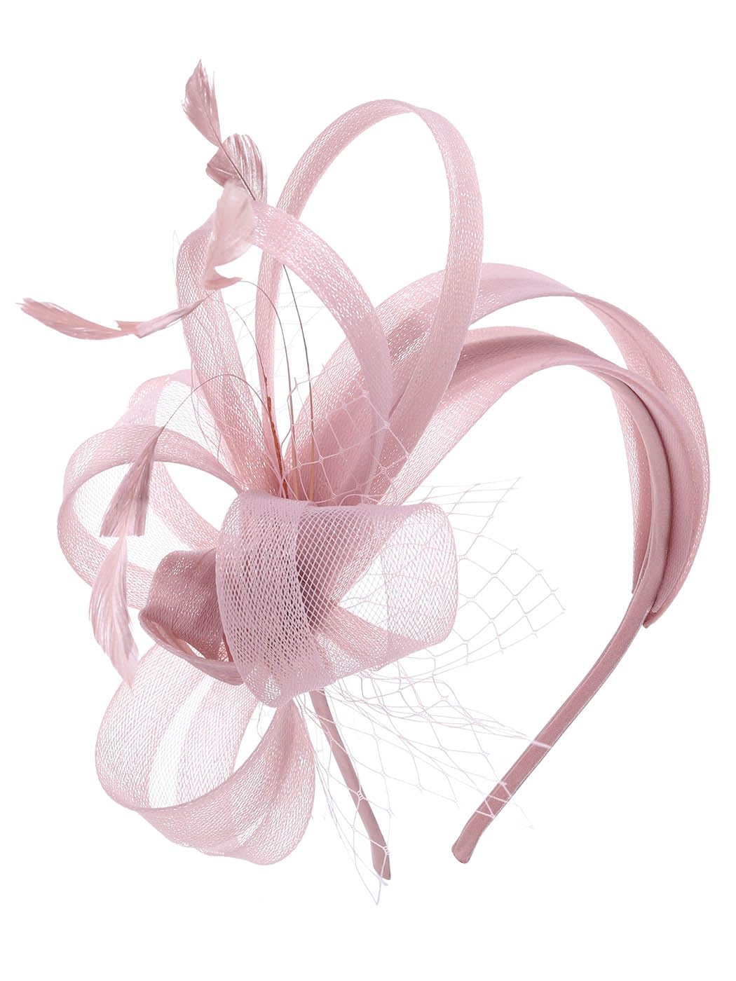 Fascinator Da Donna Con Fiore In Organza E Piuma, Per Matrimoni E Cerimonie, Con Fascia E Clip