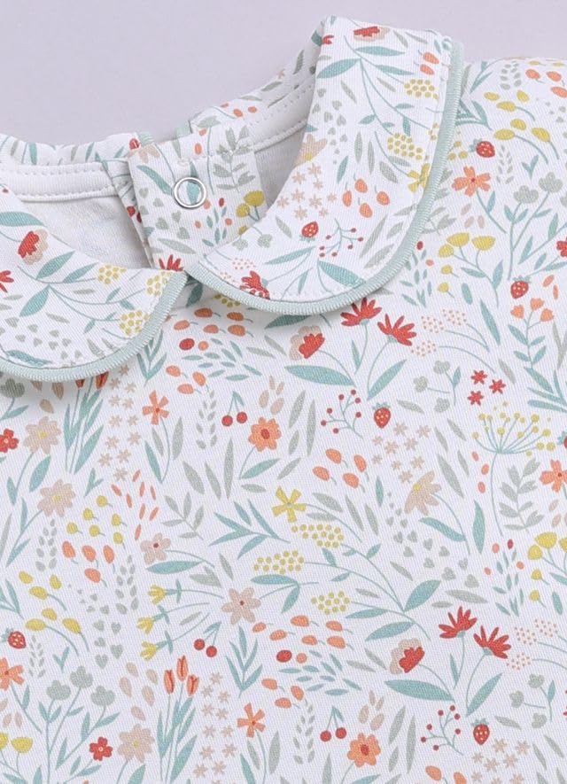 Image of Baby Girls 100% Cotton Printed Half Sleeve T-shirt & Short Summer Clothing Sets (Pack Of 2)