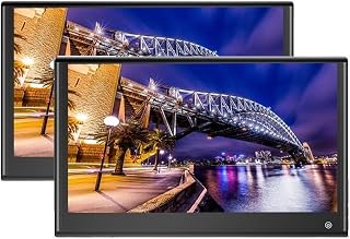 Portable DVD player 3+32GB Car Headrest Monitor Touch Screen 4K 1080P 11/12/13 Inch Rear Seat Car Video Player WIFI Bluetooth HDMI Out for Car (Color : 332 Black 13 inch 2)