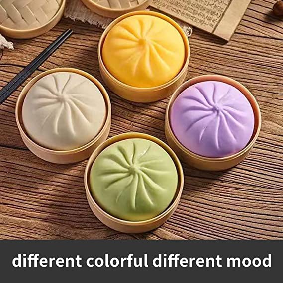 Image of Kabello Dumpling Plushie Cute Buns Squeezing Soft Toy (Multicolor) 1 Pcs