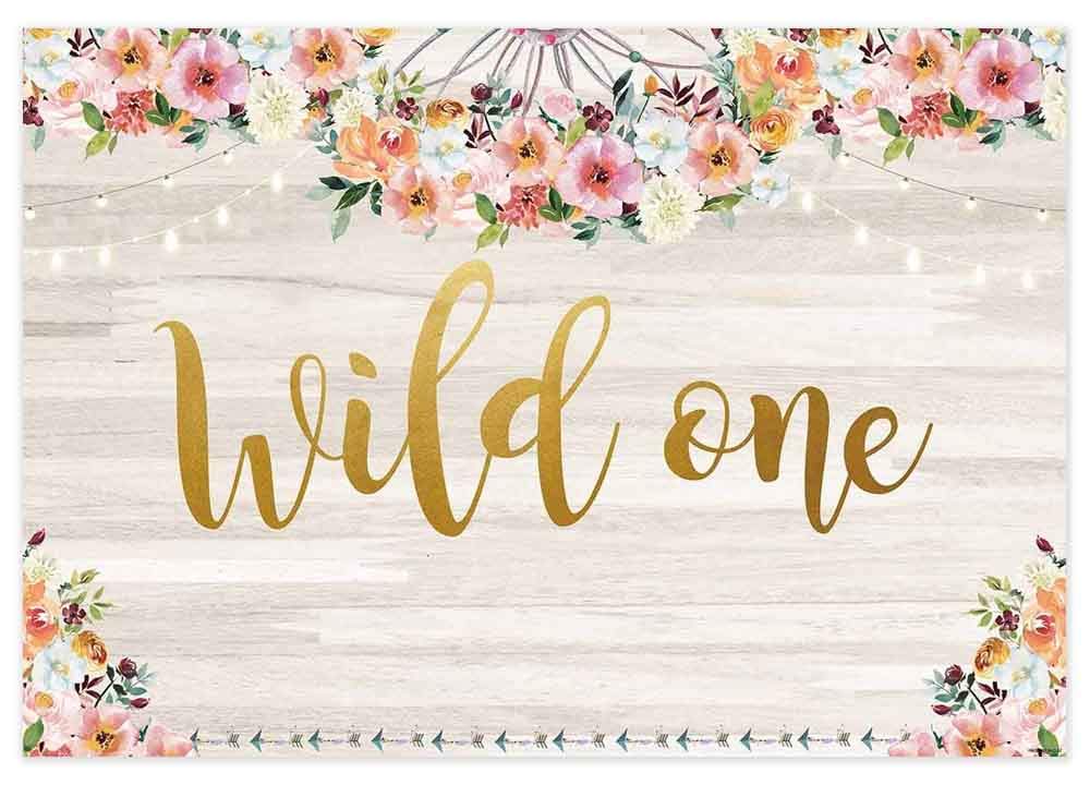 Buy Allenjoy 7x5ft Boho Wild One Floral Wood Backdrop For Girls 1st 