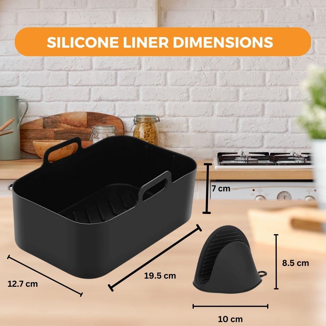Lot De 7 Doublures En Silicone Pour Friteuse À Air Ninja Dual Af400Uk