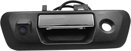 GediZ Cámara de respaldo para automóvil con manija para portón trasero, cámara de matrícula de respaldo de vehículo, visión nocturna, compatible con