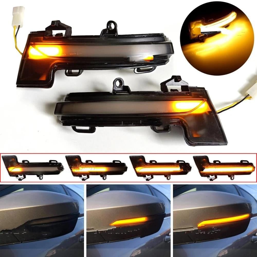 Dynamic Turn Signal Light Indicator Light for Vw for T-ROC 2017 2018 2019 Car Styling Dynamic Turn Signal Blinker Mirror Flasher Light Turn Signal Car Accessories